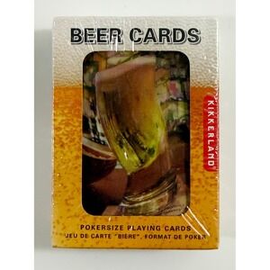 Kikkerland Beer Playing Cards Yellow New‎ Poker Size GG31-A Sealed Deck